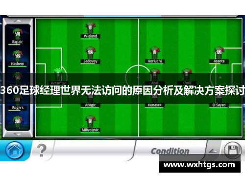 360足球经理世界无法访问的原因分析及解决方案探讨